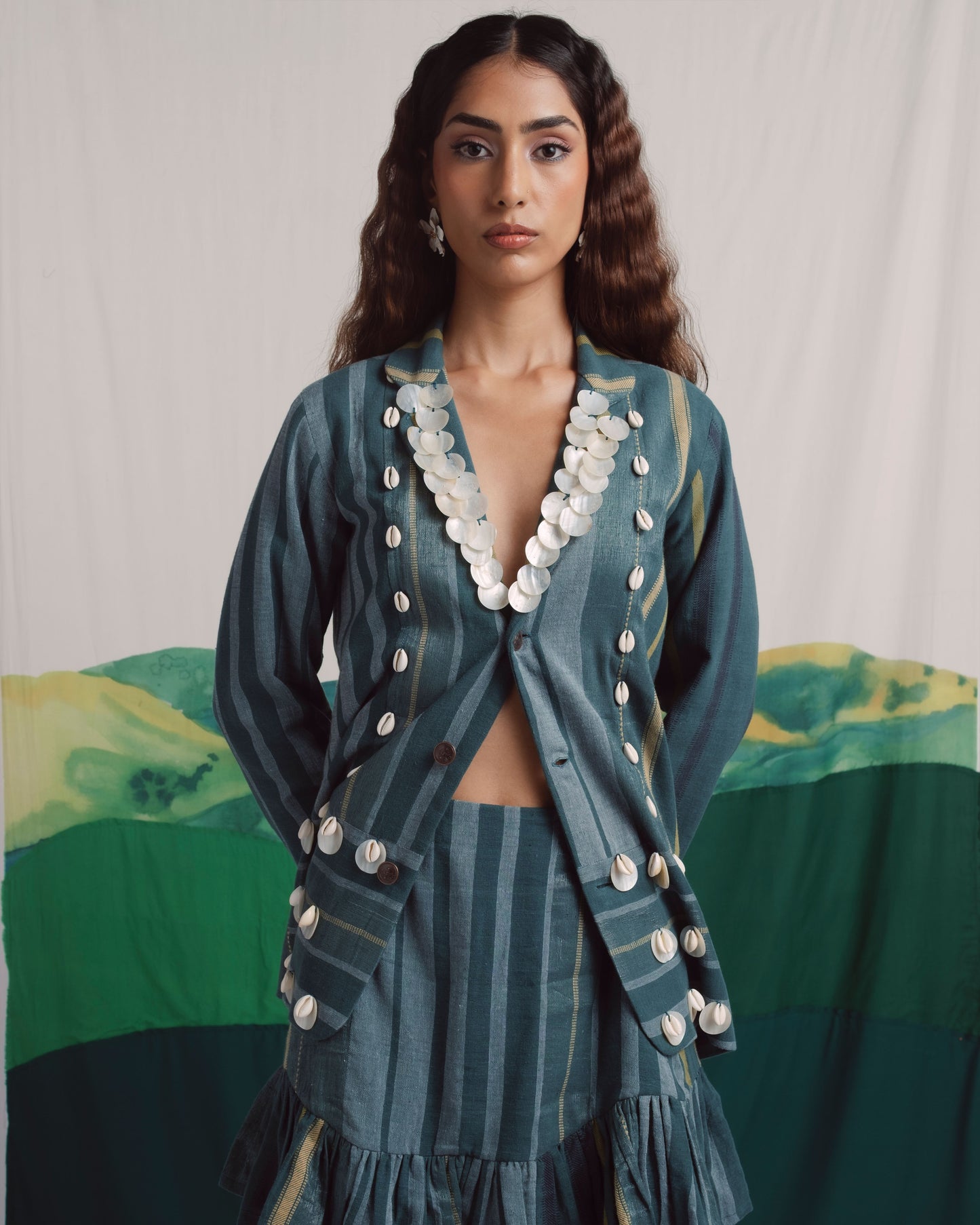 Leher Blazer Co-ord Set